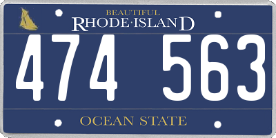 RI license plate 474563