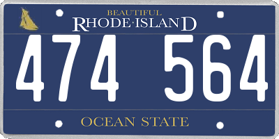 RI license plate 474564