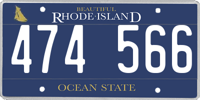 RI license plate 474566