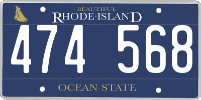 RI license plate 474568