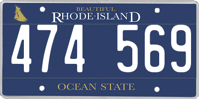 RI license plate 474569