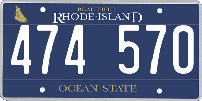 RI license plate 474570