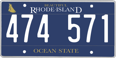 RI license plate 474571