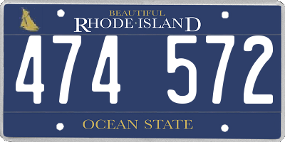 RI license plate 474572