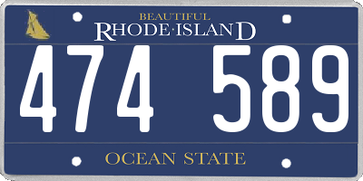 RI license plate 474589