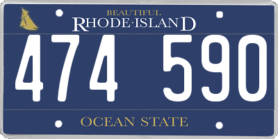 RI license plate 474590