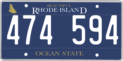 RI license plate 474594