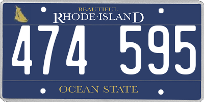 RI license plate 474595