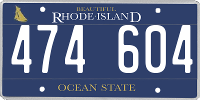 RI license plate 474604