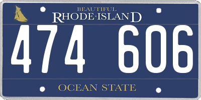 RI license plate 474606