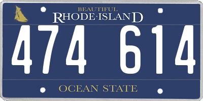 RI license plate 474614