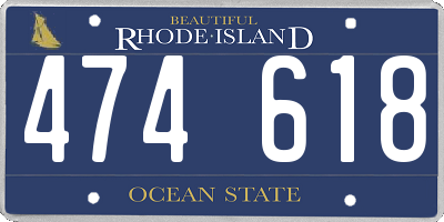 RI license plate 474618