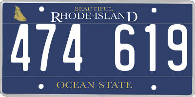 RI license plate 474619