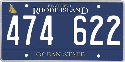 RI license plate 474622