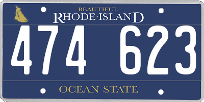 RI license plate 474623