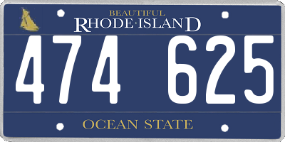 RI license plate 474625