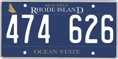 RI license plate 474626