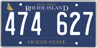 RI license plate 474627