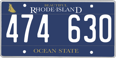 RI license plate 474630