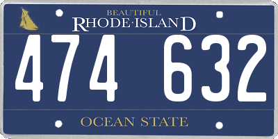RI license plate 474632