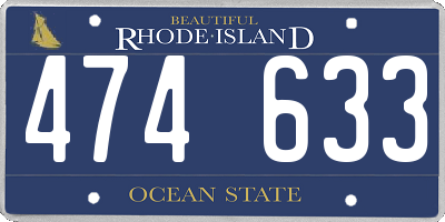 RI license plate 474633