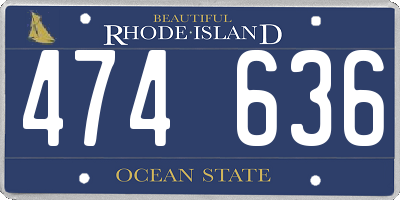 RI license plate 474636