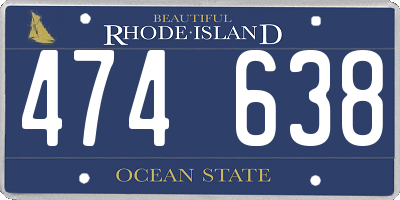 RI license plate 474638