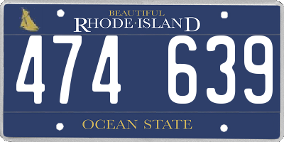 RI license plate 474639