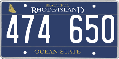 RI license plate 474650