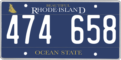RI license plate 474658