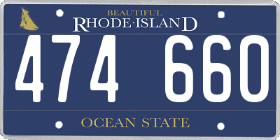 RI license plate 474660