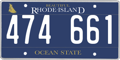 RI license plate 474661