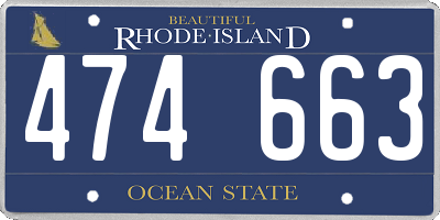 RI license plate 474663