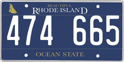 RI license plate 474665