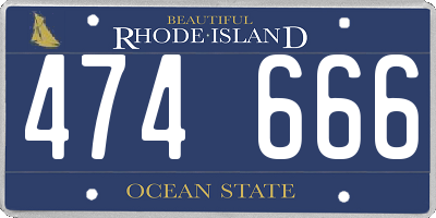 RI license plate 474666