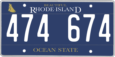 RI license plate 474674