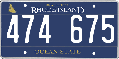 RI license plate 474675