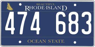 RI license plate 474683
