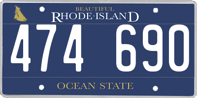 RI license plate 474690