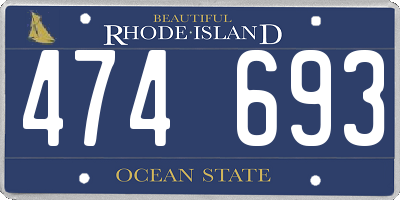 RI license plate 474693