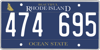 RI license plate 474695