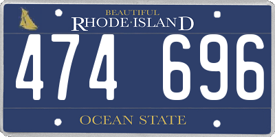 RI license plate 474696