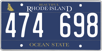 RI license plate 474698