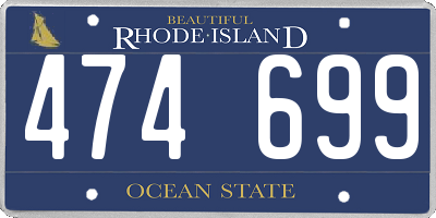 RI license plate 474699