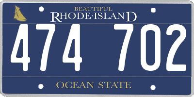 RI license plate 474702