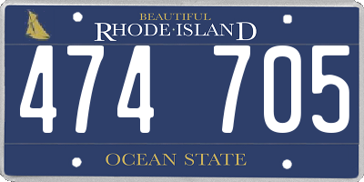 RI license plate 474705