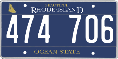 RI license plate 474706