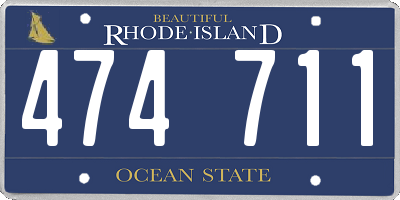 RI license plate 474711
