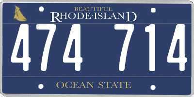 RI license plate 474714