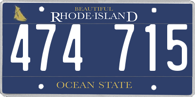 RI license plate 474715